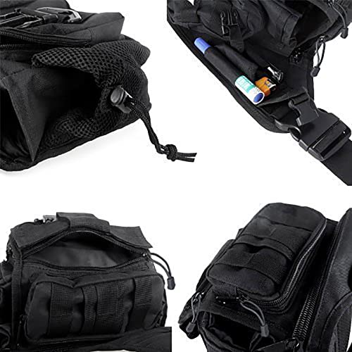 Black G4Free Tactical Messenger Bag with Utility Pouch