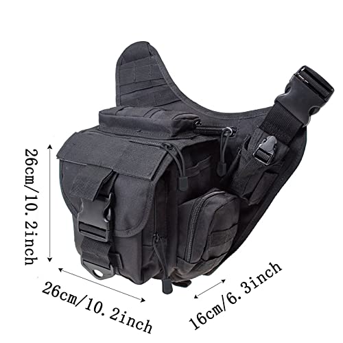 Black G4Free Tactical Messenger Bag with Utility Pouch