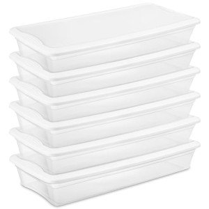 Stackable Clear Storage Bins - 6-Pack, 41 Quart