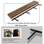 Heavy-Duty Walnut Floating Shelves - Set of 2