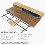 Heavy-Duty Walnut Floating Shelves - Set of 2