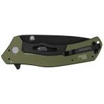 Olive/Black Kershaw Pocket Knife with 3.25" Blade