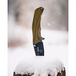 Olive/Black Kershaw Pocket Knife with 3.25" Blade