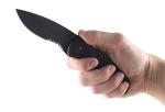 Kershaw Blur Black Folding Knife with Serrated Blade