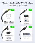 EASYLONGER CPAP Battery Backup Power Supply 297.6Wh