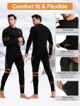 Ultra Soft Mens Fleece Lined Thermal Underwear Set