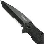 Kershaw Kuro Tanto Assisted Knife with Black Blade