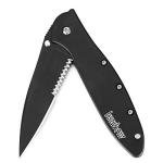 Kershaw Leek Black Serrated Pocketknife with 3" Blade