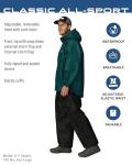 Men's Waterproof Breathable Rain Suit, Dark Green/Black, Medium