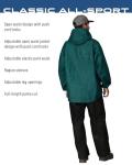 Men's Waterproof Breathable Rain Suit, Dark Green/Black, Medium
