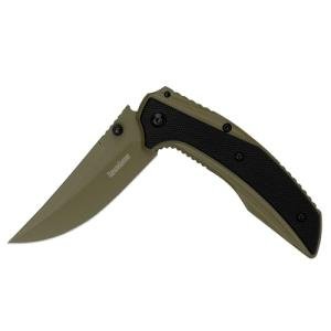Kershaw Olive Outright Folding Pocket Knife, 3" Blade