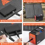 Portable Solar Generator with Foldable Solar Panel
