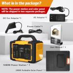 Portable Solar Generator with 200W Foldable Panel