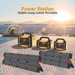 Portable Solar Generator with 200W Foldable Panel