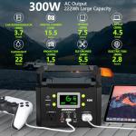 Gensrock K300 300W Solar Generator with AC Adapter