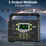 Gensrock K300 300W Solar Generator with AC Adapter