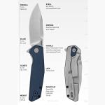 Kershaw Lucid Folding Pocket Knife with Blue Handle