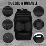 Black Tactical Travel Backpack 60L for Prepping