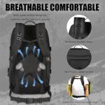 Black Tactical Travel Backpack 60L for Prepping