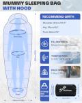 Sportneer Ultralight Mummy Sleeping Bag for Outdoor Camping