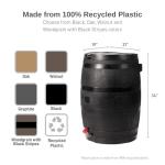 50-Gallon Recycled Plastic Rain Collection Barrel