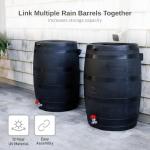 50-Gallon Recycled Plastic Rain Collection Barrel