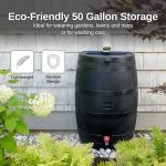 50-Gallon Recycled Plastic Rain Collection Barrel