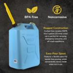 5-Gallon Blue Water Can with Easy Pour Spout