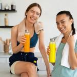 Set of 6 Reusable 18 oz Glass Bottles