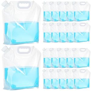20 Pack 1.3 Gallon Collapsible Water Storage Bags