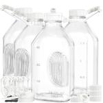 64 Oz Glass Juice Jugs - 4 Pack with Lids