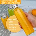 Sursip 18oz Reusable Glass Water Bottle Set