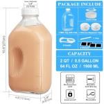 64 Oz Glass Juice Jugs - 4 Pack with Lids