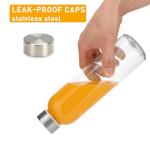 Sursip 18oz Reusable Glass Water Bottle Set