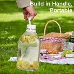 64 Oz Glass Juice Jugs - 4 Pack with Lids