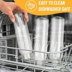 Sursip 18oz Reusable Glass Water Bottle Set