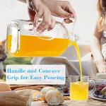 64 Oz Glass Juice Jugs - 4 Pack with Lids