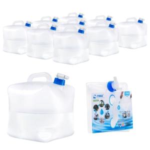 Collapsible BPA-Free Water Containers with Spigot (10-Pack)