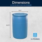 Bushman 55 Gallon Stackable Blue Storage Drum