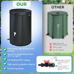 Rihogar 100 Gallon Portable Rain Barrel Tank