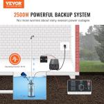 VEVOR 2500W Battery Backup Sump Pump for Emergencies