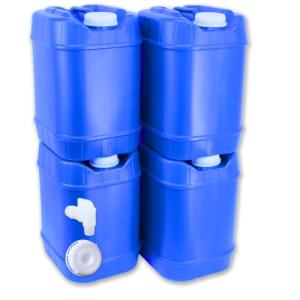 Stackable 5-Gallon Water Storage Containers with Spigot