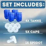 Stackable 5-Gallon Water Storage Containers with Spigot