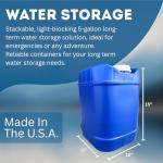 Stackable 5-Gallon Water Storage Containers with Spigot