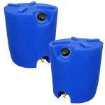 30 Gallon Stackable Water Storage Tank - 2 Tanks & Treatment Kit