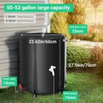Collapsible 50 Gallon Rain Barrel for Water Collection