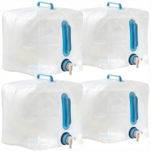 4-Pack Collapsible Water Containers with Spigot