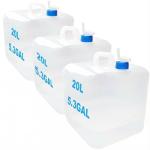 3-Pack Collapsible 5.3 Gallon Water Containers