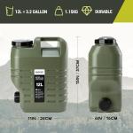 3.2 Gallon Camping Water Jug with Spout
