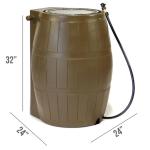 50 Gallon Yimby Flat Back Rain Barrel